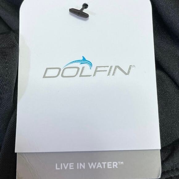 Dolfin NWT Women's Black Scoop Neck Stretchable Aquashape One Piece Swimsuit 34 - Picture 4 of 4